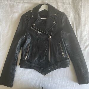 Mackage Rumer Lamb Leather Moto Jacket Size S